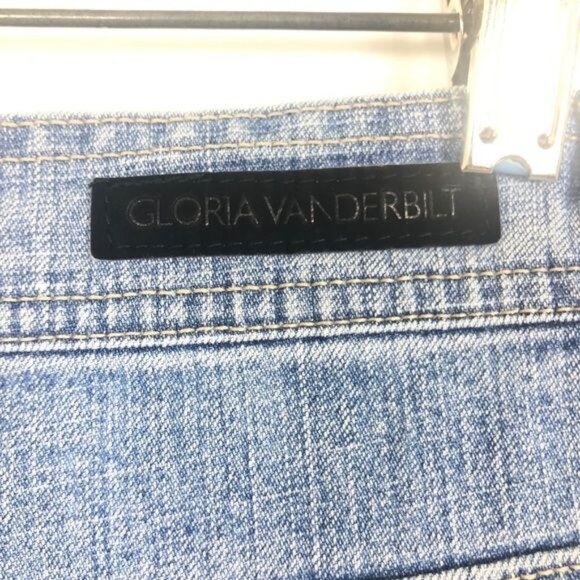 Gloria Vanderbilt Women’s Straight Leg Jeans 12 Short High Waist Blue Stretch - Picture 9 of 10